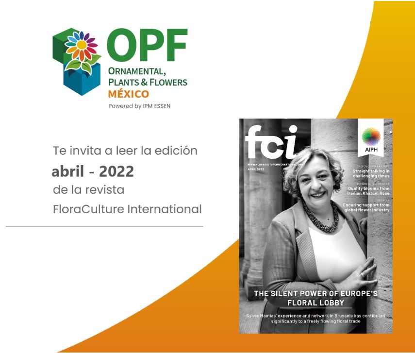 OPFexpo's tweet photo. OPF México te invita a leer la edición Abril 2022 de la revista @FloraCulture_ , la revista oficial de la @AiphGlobal  líder en el sector ornamental.

Consulta la edición más reciente aquí: 

https://t.co/wTx8tyWA8x

#fci #plantsandflowers #technology #Horticulture https://t.co/PxWuqIye1x