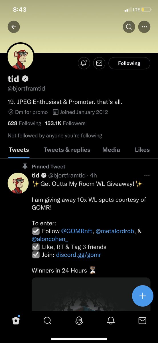 Lolman55441's tweet photo. @bjortframtid Followed in the .00000001% chance I win here’s my wallet 0x2cF9FfF8AB93881B8357566F720a710887Cc76F3 https://t.co/Fg8awe61IM