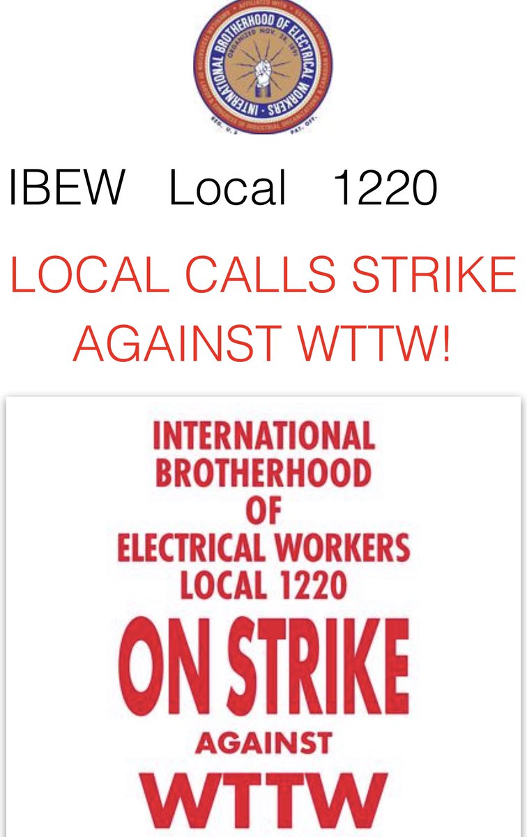 stacydavisgates's tweet photo. @wttw *revoked* medical insurance from striking workers during a pandemic. I met a worker today, on the picket line, who is battling cancer. He no longer has health insurance. The workers at IBEW1220 are strong and their fight is righteous. https://t.co/MVOXh2Ei2V