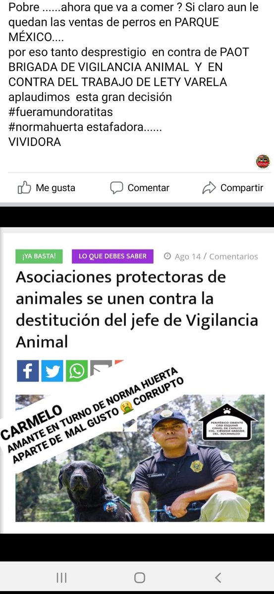 Caruza5's tweet photo. Ya no le entregan perros porque ya saben que  clase de basura 🚯 eres 
Se te acabó tu trafico de influencias 
A mano de VALERIA ORDAZ CARMONA DE LA ANTES FEDAPUR 
Y CARMELO HERNÁNDEZ  DE BRIGADA DE VIGILANCIA https://t.co/r6Dc5fROPw