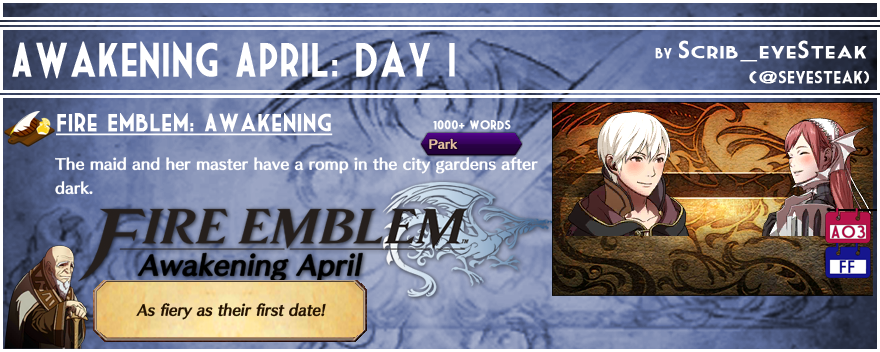 SEyesteak's tweet photo. Let's kick off Awakening April right - enjoy!

Ao3: https://t.co/T0F2F1YojU
FF: https://t.co/4YZMPrbSaM https://t.co/KwXOESiokg