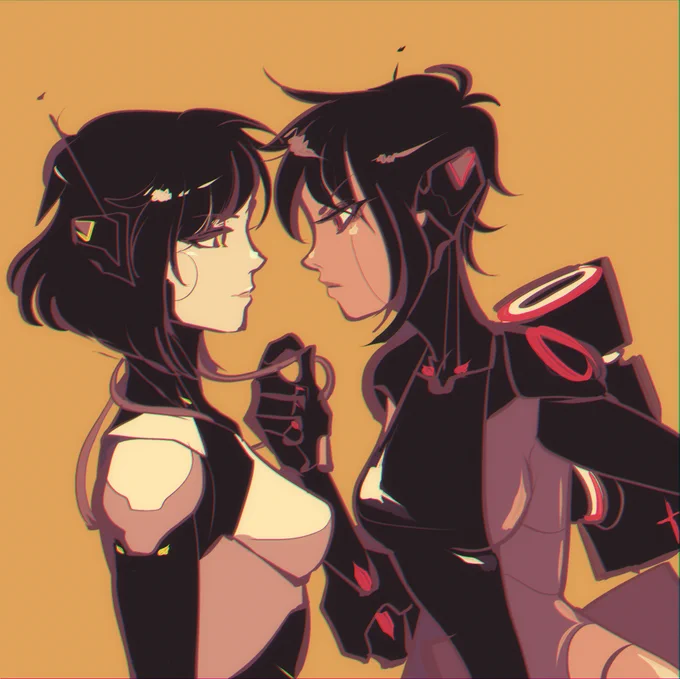 Aw hell, more Q &amp; Shift. &amp; her counterpart🥺💛🖤 