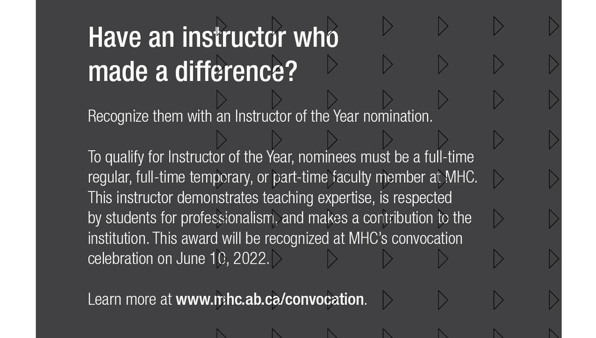 MHCollege's tweet photo. REMINDER: Nominate an #mhc instructor who made a difference in your college experience for #InstructoroftheYear! The deadline to nominate an instructor is April 8, 2022.
Follow this link to complete the form: https://t.co/VqlQUTOJqC https://t.co/ZLPiQ1IzMt