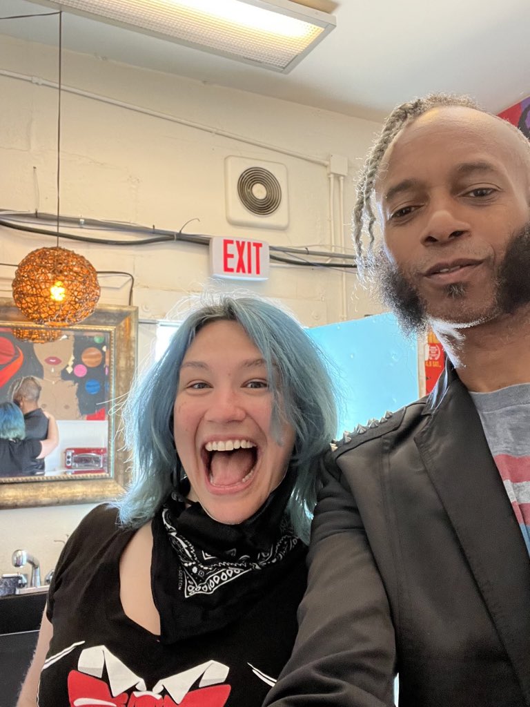 I’ll be playing with Guinevere the blue haired bass player on Sunday in Napa