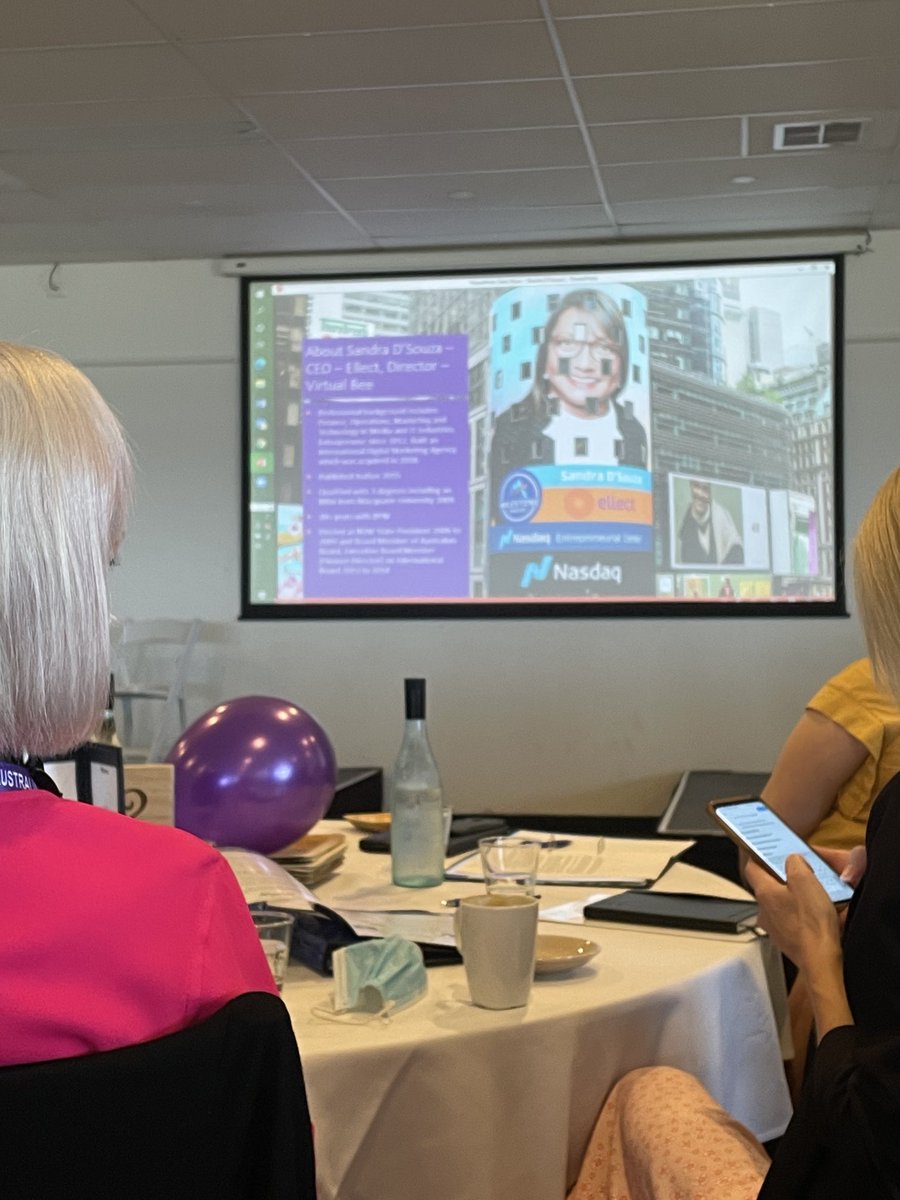 bpw_nsw's tweet photo. Sandra d’Souza BPW Sydney speaking @BPWAust Conference. PowerPoint picture on NASDAQ tower. #bpwaustraliaconference @BpwStrathfield @bpwcoffsharbour #seewhatwomencando https://t.co/zYRGawM8bk
