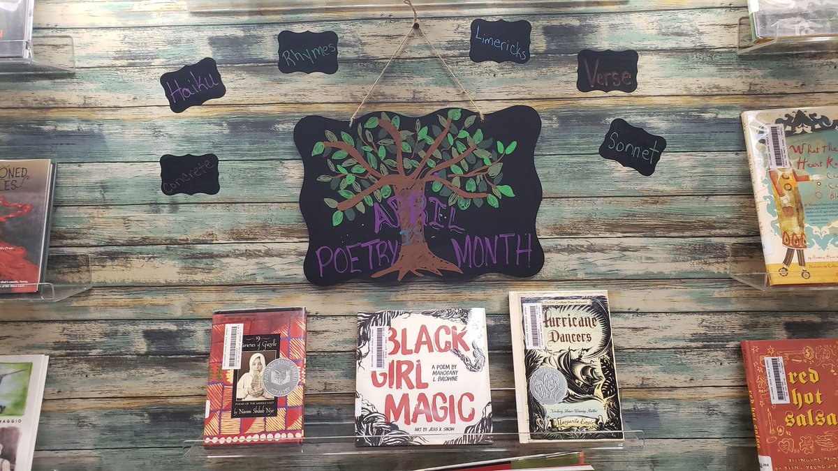 April is National Poetry Month! Check out some of the poetry books we have! #BCMSReads #FCPSReads