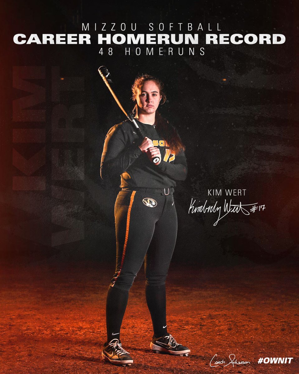 MizzouSoftball's tweet photo. RECORD: BROKEN 👑

@kimberly_wert is the new Mizzou all-time home run leader! https://t.co/pWGCX6lEJi