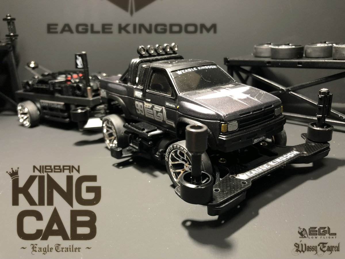 LowFlightEAGLE1's tweet photo. お願いしまぁぁぁぁ―――――す!!!!
【 作品名 】
EGL Wild MA mk.1 「KING CAB-Eagle Trailer」
#アメリカンコンデレ3
#ミニ四駆
#ワイルドミニ四駆
#KINGCAB
#キングキャブ https://t.co/DU6aIDnTNZ