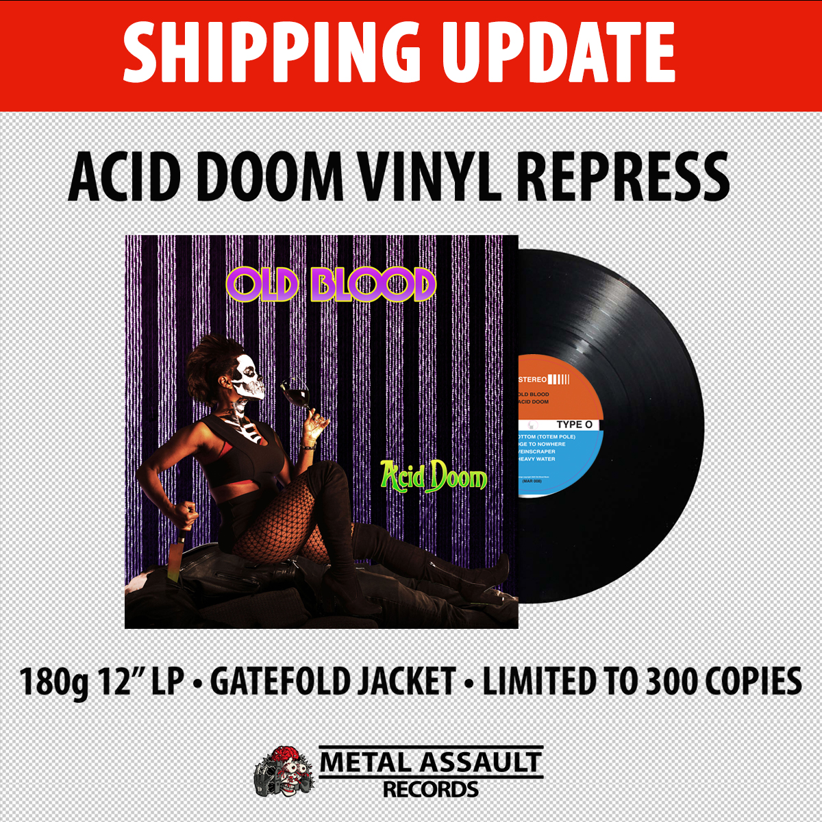 Oldbloodgroup's tweet photo. *NOT* an April Fools joke. We just got word that #AcidDoom 180-gram gatefold vinyl is arriving NEXT WEEK and all orders will start shipping out immediately after. Get yours if you haven't yet, today on #BandcampFriday 💯

https://t.co/pr9a9KqOKm https://t.co/mMirxvekzf