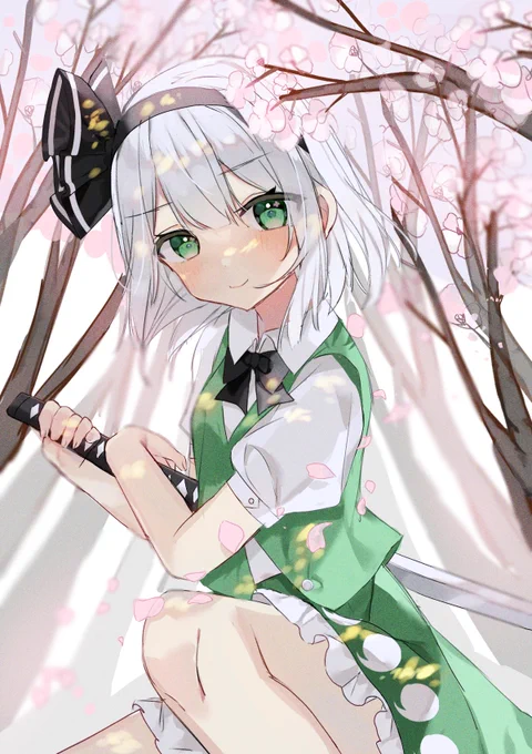桜と妖夢
 #東方Project 
