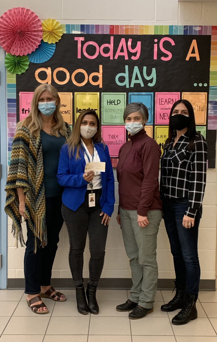 sherwoodmillsp1's tweet photo. Today is a great day to support autism awareness! Today ErinOak Kids met to receive our donation! This donation will support respite programs for families with autism. @sherwoodmillsp1 supporting student success! @PeelSchools https://t.co/a6eTS5CUzB