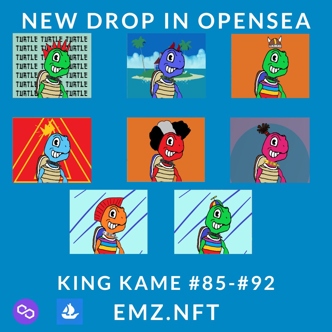 emznft's tweet photo. King Kame DROP in #OpenSea! Starting in .002 eth (polygon) Link in bio 
#nft #kingkame #nftcollection #NFTdrop #nfts #nftcommunity https://t.co/UJrTS9iM3r
