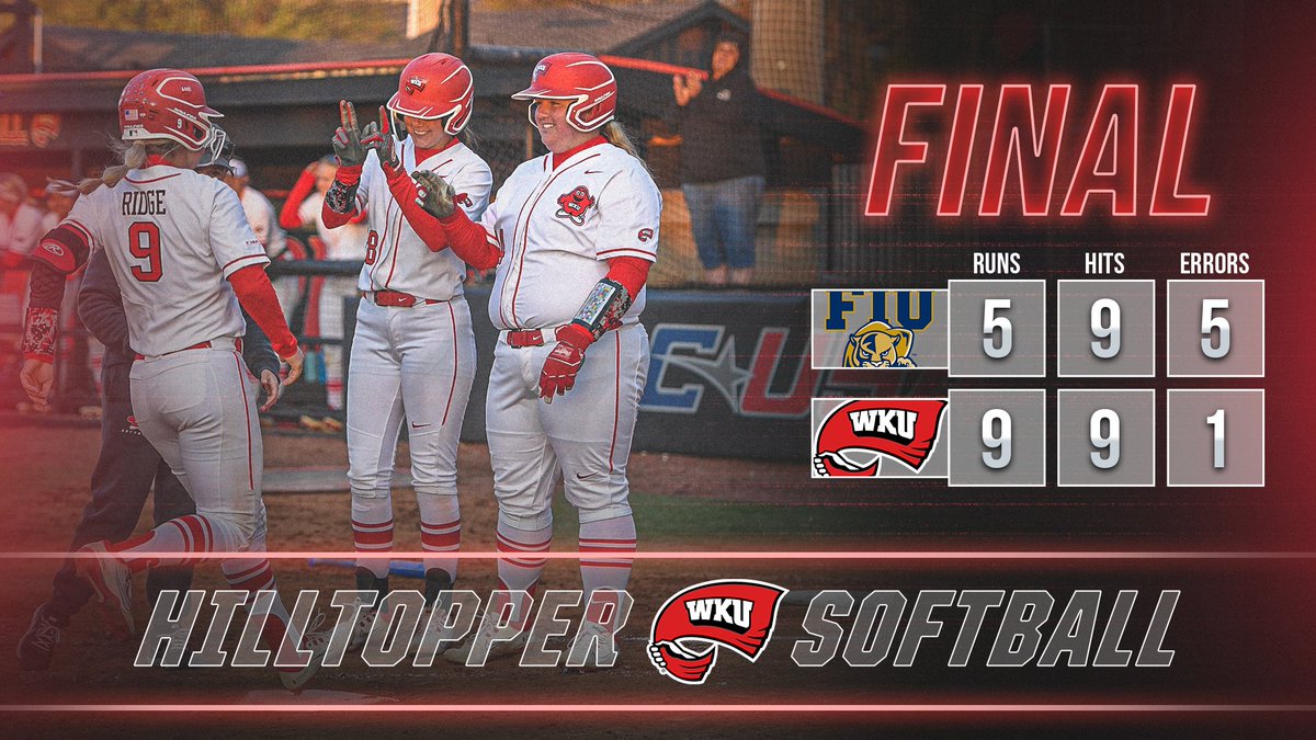 WKUSoftball's tweet photo. TOPS WIN!!

We connect for FIVE home runs by five different Hilltoppers to take the first game of the series!

#GoTops | 🔝🥎 https://t.co/wIlE8AW2Fn