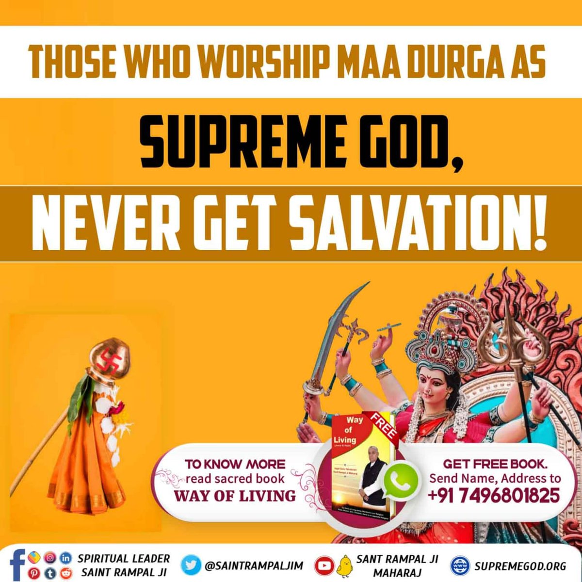 #NavratriAndGudiPadwaSpecial
जीव हत्या करके माता को खुश करना यह अंधश्रद्धा भक्ति है। अधिक जानने के लिए पढ़ें जीने की राह
📲अधिक जानकारी के लिए Satlok Asram यूट्यूब चैनल विजिट करें।