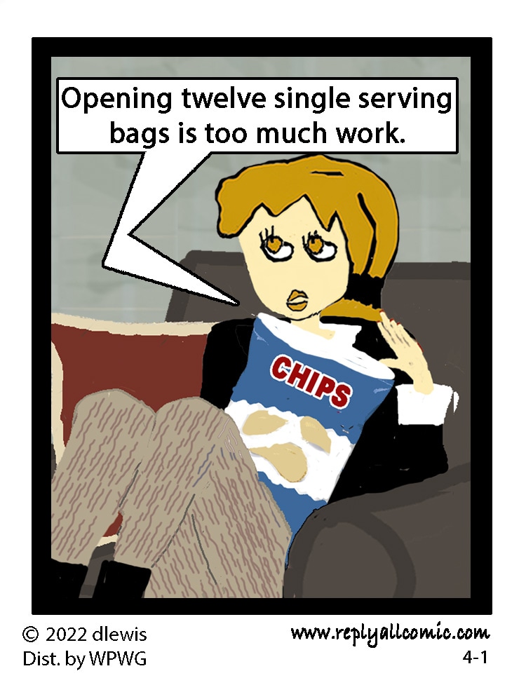 ReplyAllComic's tweet photo. Simplify your life. #chips #morechips #comics #cartoons https://t.co/1DH7nkIaDn via @ReplyAllComic https://t.co/JHNVP9qtZz