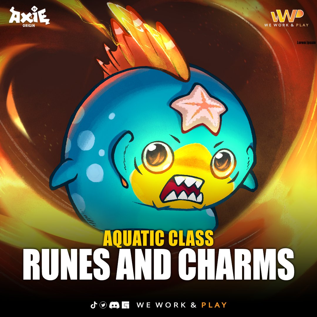 wwp_guild's tweet photo. 🐟 Aquatic Runes &amp; Charms.

These power-ups add new customization and theory crafting to Origin’s already robust meta!

Join WWP Guild on DISCORD: https://t.co/PYNnLvTtF5

#wwpofficial #AxieInfinity
#nfts #NFTGame 
#AxieScholar  #AxieScholarship https://t.co/I7YdA112ar