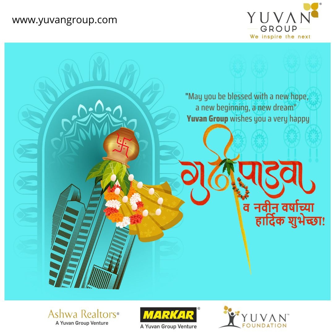 yuvangroup_2014's tweet photo. A new hope, a new beginning, a new dream is waiting to unfold. May this Gudi Padwa bring your way millions of joys unheard – untold.
#YuvanGroup #AshwaRealtors #Markar #YuvanFoundation #HappyGudiPadwa #NewYear #NewBeginnings #NewHope #Padwa #Ugadi #Festive https://t.co/5J45ySfynH