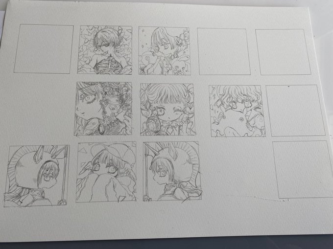 あと5個頑張って埋め込むー🧑‍🎨🧑‍🎨🧑‍🎨🧑‍🎨
空白部分は紙傷つけちゃったので使えないところ🥲 