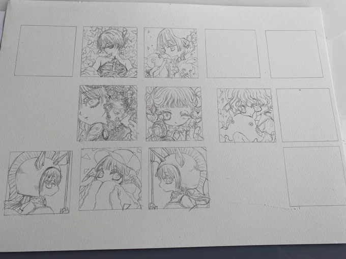 あと5個頑張って埋め込むー🧑‍🎨🧑‍🎨🧑‍🎨🧑‍🎨
空白部分は紙傷つけちゃったので使えないところ🥲 