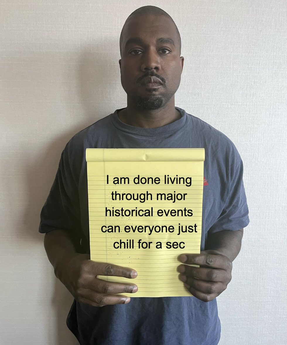 madshall16's tweet photo. I’m tired of living through events that will soon be in history books, anyone else? #MCO335 #listentokanye https://t.co/1AMU6xDUR1