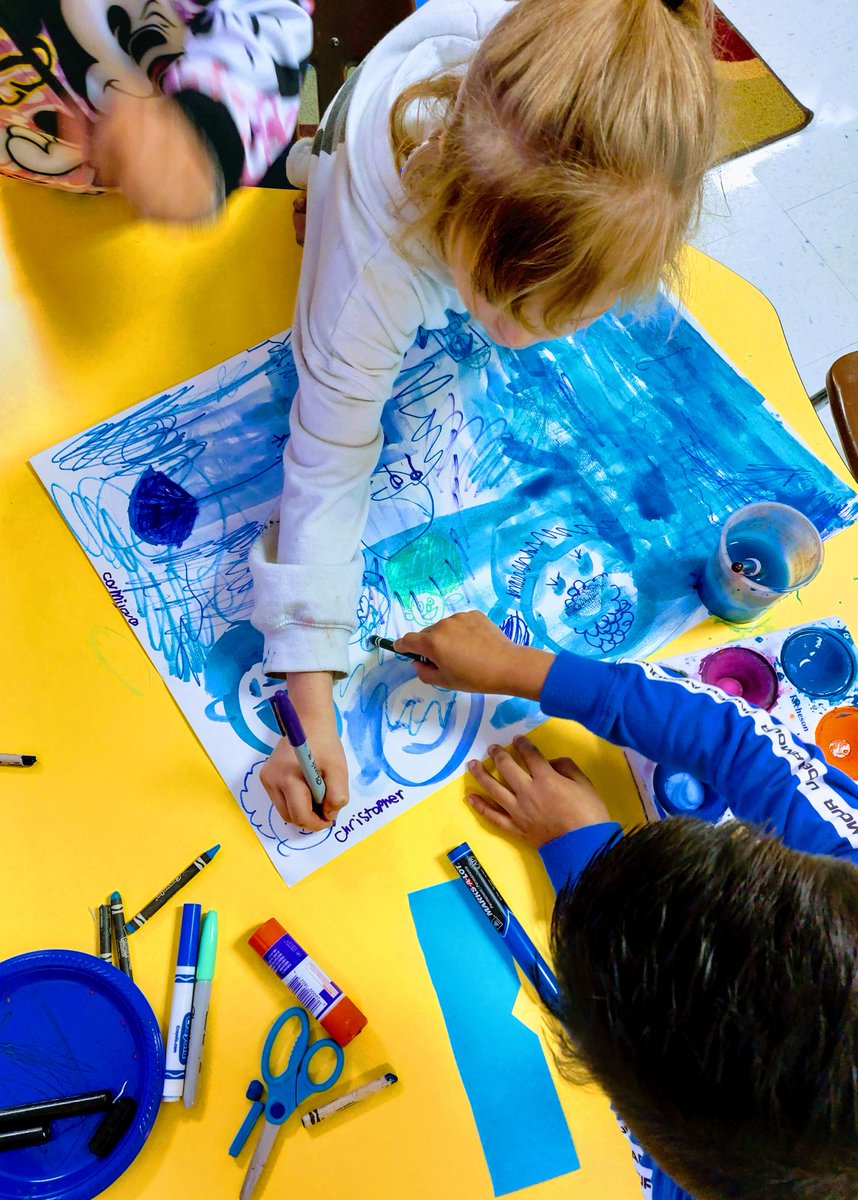 iEmListening's tweet photo. Very proud of the dedication our students put forth to highlight Child Abuse Awareness Month. Our art teacher Ms. Ayachi guided them every step of the way. The decorations are beautiful! @SWE_Explorers #SWE_Cares https://t.co/qJZ6odFXdw
