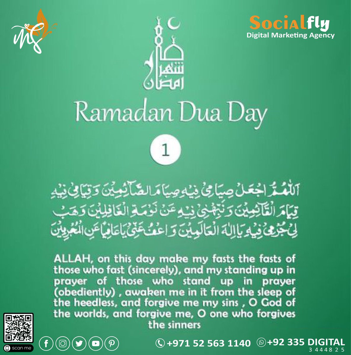 MSGroupCo1's tweet photo. May Allah send grace and wisdom to you which change your life into a life that is spent according to His will! Have a blessed and peaceful Ramadan!
Social Fly Digital Marketing
Call: +971 52 563 1140
WhatsApp: +92 335 DIGITAL (3444825)
#ramadhan
#socialfly
#marketing
#SEO
#SMM https://t.co/sAueOKPAm3