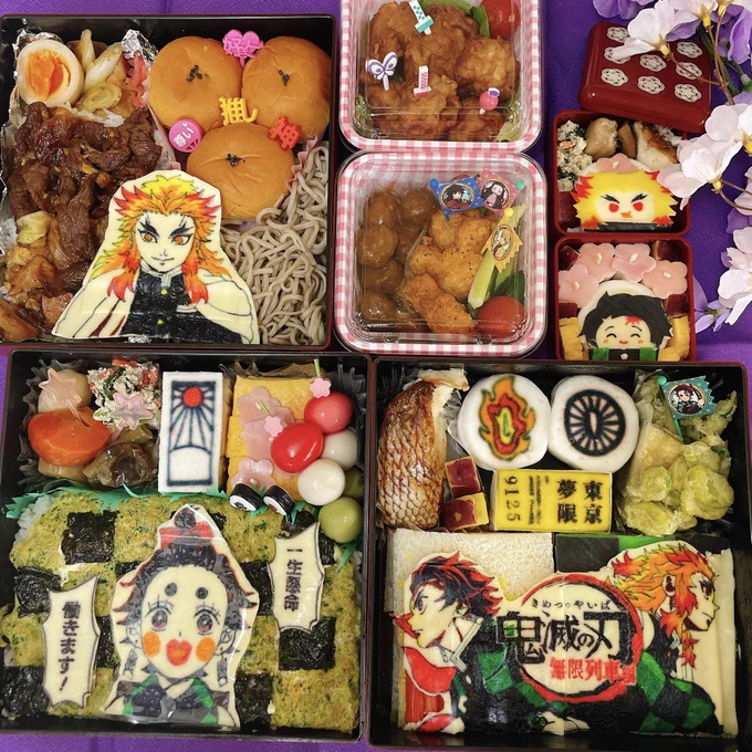 何年もやってるとさすがに今年はちょっと余力ができたので、ふわころちゃんたち用のミニ弁当も作った🫶 
