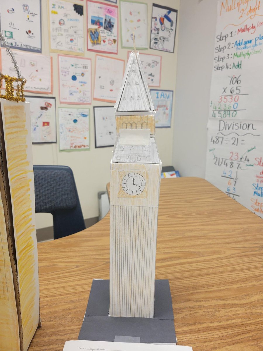 iEmListening's tweet photo. 5th grade students worked on a multiplication and division of fractions and decimals project. They had to research different landmarks, choose one to scale down, and build their chosen landmark according to their new measurements. So impressive!
@SWE_Explorers https://t.co/4laxiwcltr