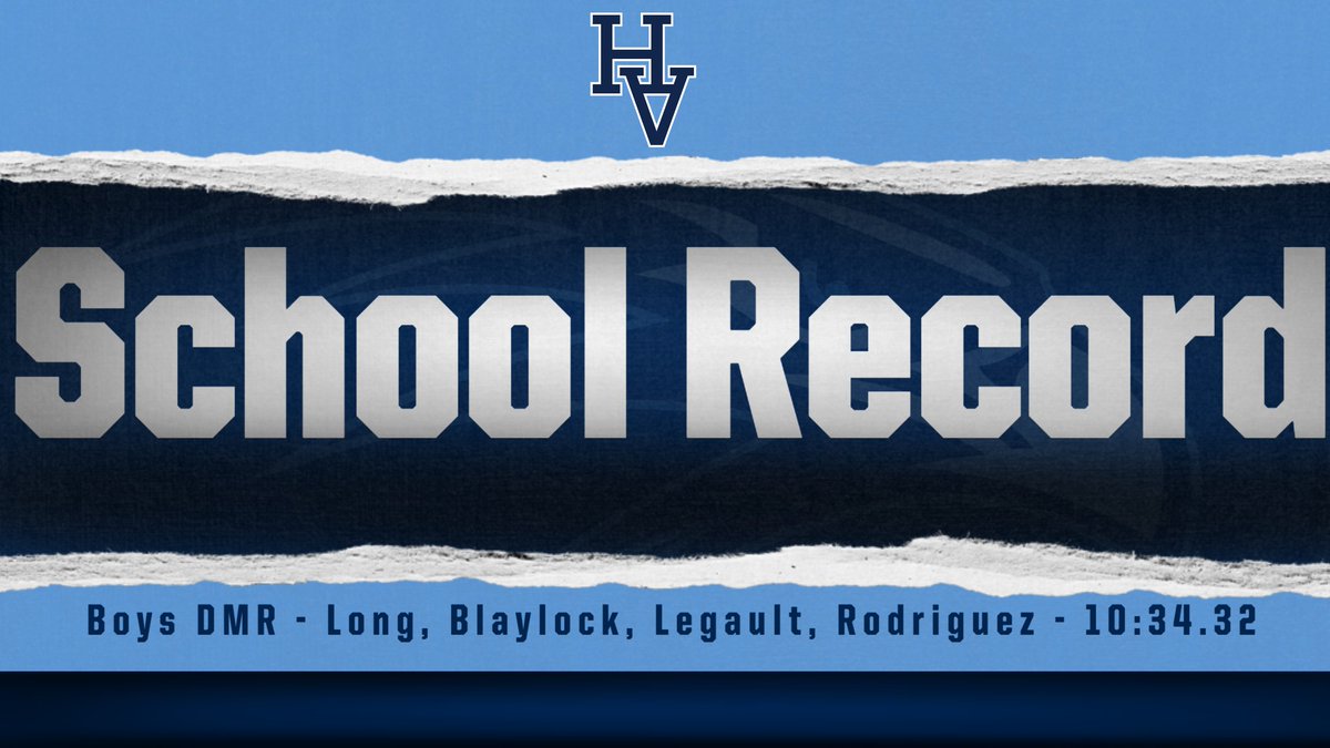 HVA_TF's tweet photo. Good Start to Farragut Invite for HVA!  School Record in the Boys DMR - Carson Long, Ethan Blaylock, Isaac Legault, Alex Rodriguez! #HVTF #HawkStrong https://t.co/IBWz1nTwTu