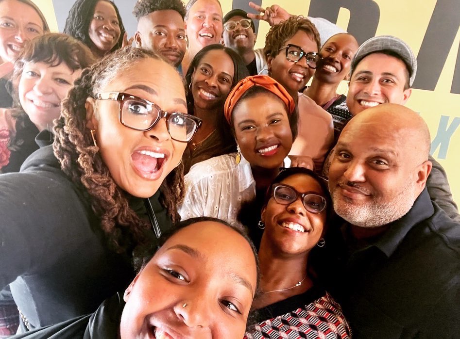 shazbennett's tweet photo. Today was our last day in the #QueenSugar writers room! 😭Thank you @ava for getting us out of Zoom! Can’t wait for y’all to see these beautiful words come to life! @sarafinneyjohnson @charlesrayhamilton @eddieserranojr @frankitheb @karencorneille_ @CarynGotThis @writtenbymadi https://t.co/vwe3e7DpiP