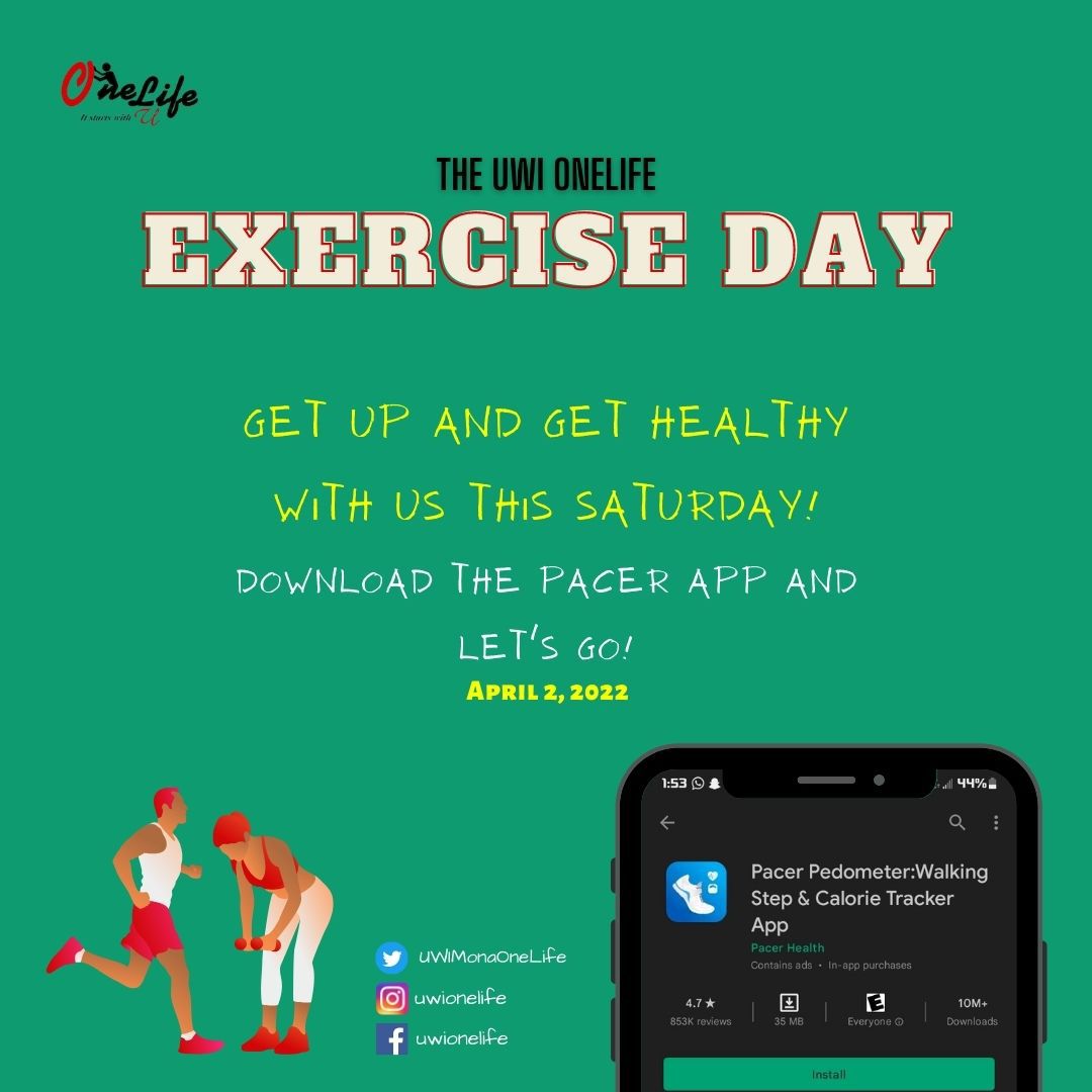 UWIMonaOneLife's tweet photo. Get Up and Get Active with UWIONELIFE tomorrow April 2!
“Fit Fi Life”
The steps are quick and simple to participate‼️
Health and Wellness are important to being a well-rounded individual and we’re here to get you started❗
#UwiOneLife #Itstartswithyou #fitness #health #pacer https://t.co/X7PFOX31tL