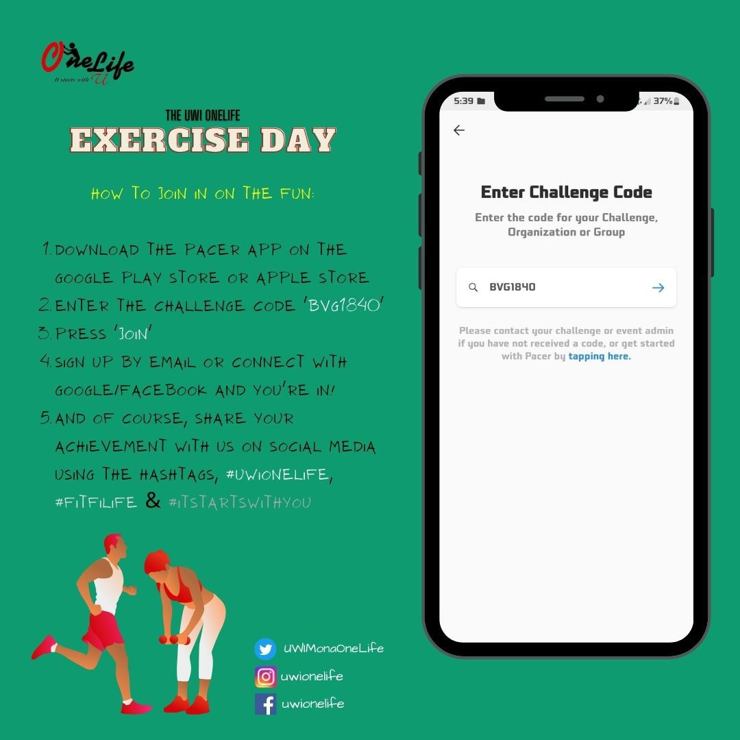 UWIMonaOneLife's tweet photo. Get Up and Get Active with UWIONELIFE tomorrow April 2!
“Fit Fi Life”
The steps are quick and simple to participate‼️
Health and Wellness are important to being a well-rounded individual and we’re here to get you started❗
#UwiOneLife #Itstartswithyou #fitness #health #pacer https://t.co/X7PFOX31tL