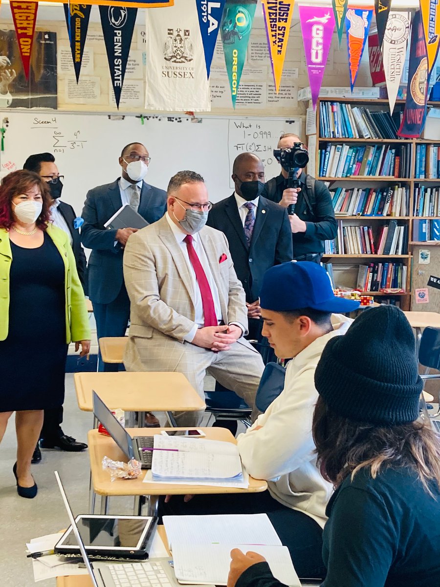 This week I joined US Sec. of Ed Miguel Cardona and Congress members Linda Sanchez and Norma Torres at schools that have used state and federal relief funds to provide exemplary programs to offset COVID and prepare our students for a bright future.