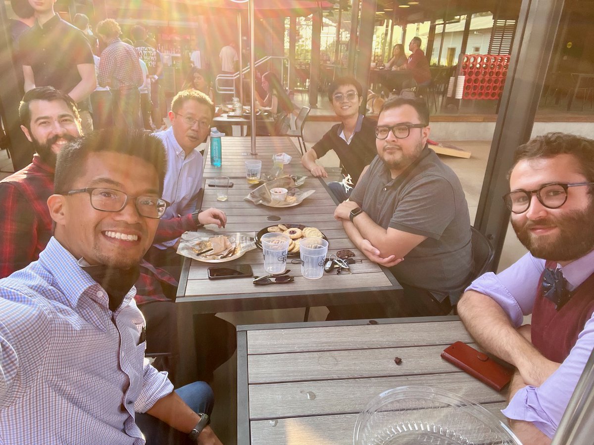 On the day we welcome prospective grads, we also got to say goodbye to recent Ph.D Gerardo Alvarez (left, adv. Hai-Bo Yu) who landed an exciting new industry research job on the East Coast. We're proud of you, Gerardo!