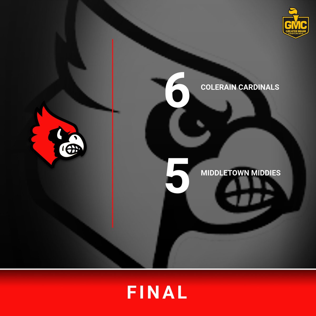 Very good game tonight as your Cardinals hold off the Middies 6-5. 

Mark Hulgin picked up the win and Brennan Green recorded the save. 

The Cards are back in action Monday vs Middletown. 

@wearecolerain <a href="/coleraingameday/">Colerain Gameday</a>