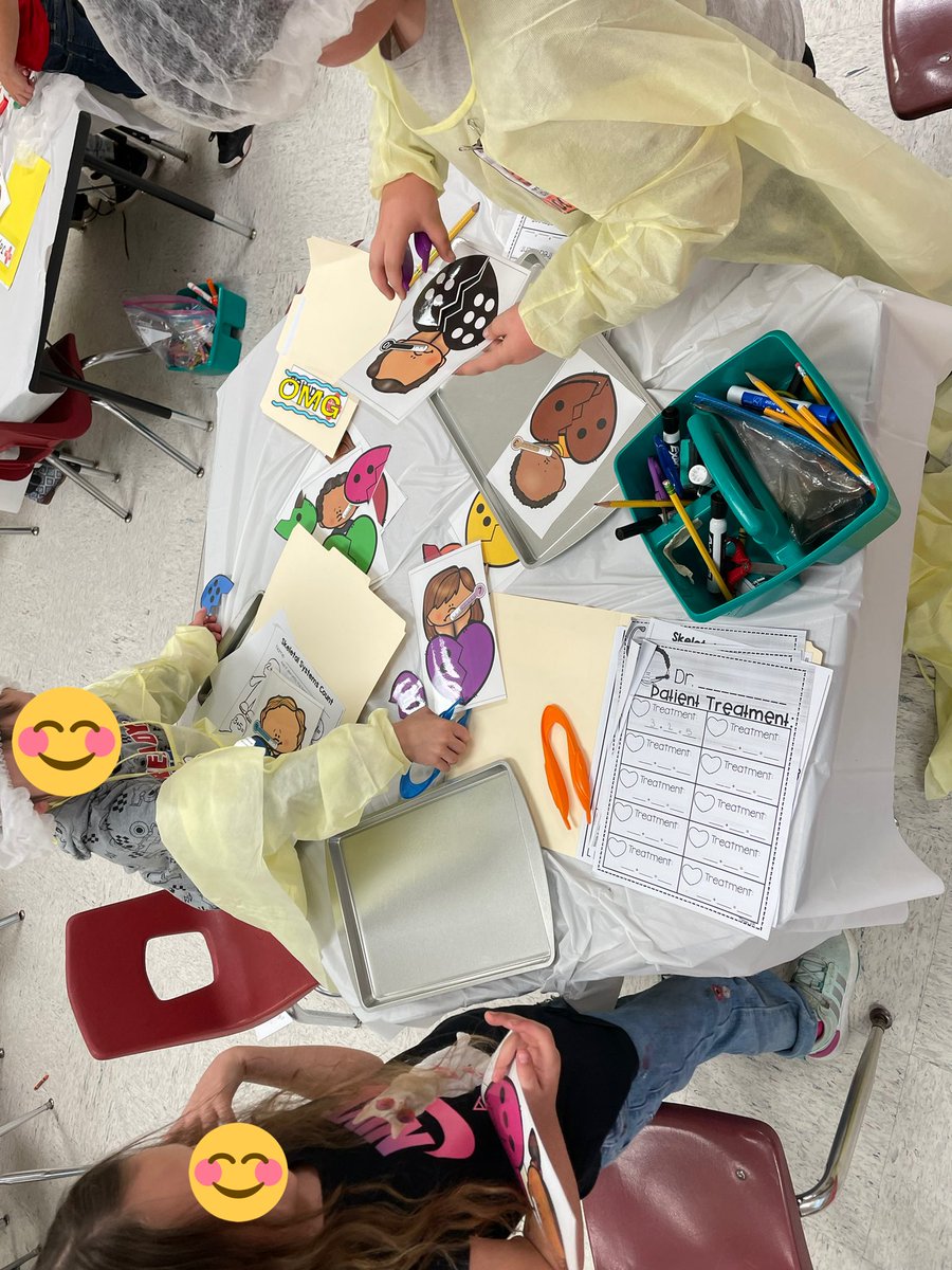 a_armstrongSFE's tweet photo. Our classroom turned into a mini hospital today! Doctors had different patients they had to treat by solving different literacy (not pictured) and math problems! What a great way to end career week! @CisdNorthside https://t.co/28nOC1AFD1