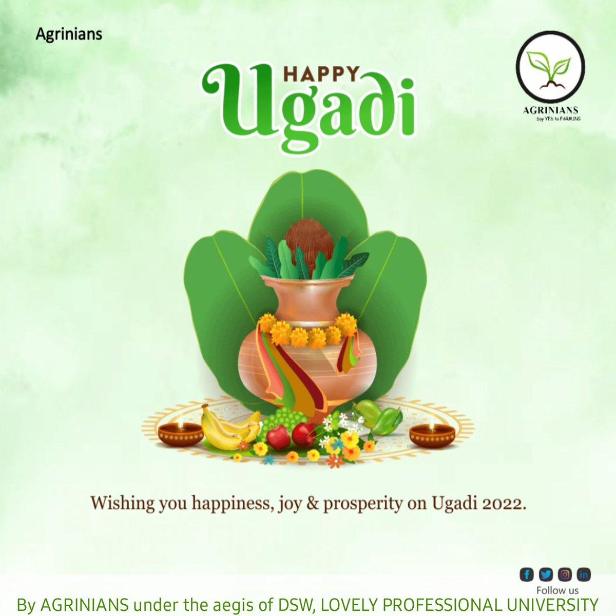 agrinianslpu's tweet photo. May Neem's bitterness, raw mango's sourness and the sweetness of the jaggery remind you that life is a mixed bag. Enjoy every moment to the fullest. 
"Wishing a very Happy Ugadi"
#ugadi #hindunewyear #shadruchulu🥗 #ugadipachadi 
#lpuuniversity #agrinians #sayyestofarming https://t.co/k7uThwzvpe