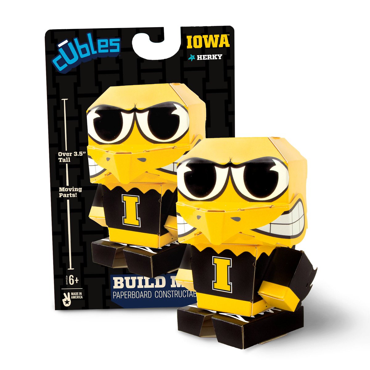 CublesCo's tweet photo. New Cuble alert! Herky the Hawk is the mascot of the University of Iowa Hawkeyes! For each one we sell we donate a dollar to University of Iowa Stead Family Children’s Hospital! https://t.co/SMmaafNMGN #Hawkeyes #BigTen #madeinusa #Cubles #herkythehawk #STEM #universityofiowa https://t.co/ErggHFEV0I