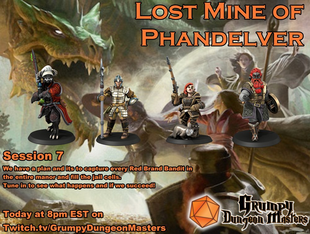 Grumpy_DMs's tweet photo. We are about to become the Law in this small town of Phandelvin! Be sure to tune in and see how we do when we arrest every bandit within 20 miles!
Tonight at 8pm on https://t.co/k42nRhFhCL
#dnd #LMoP #dungeonsanddragons #grumpydms https://t.co/ByLnhsjtf5