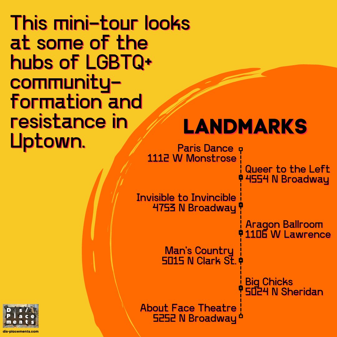 Follow us on a virtual "mini tour''of Queer Uptown that looks at some of the major hubs of LGBTQ+ community formation &amp; resistance in Uptown Chicago: bit.ly/QueerUptown. Content Advisory: This tour contains sexual references that may not be suitable for younger audiences.