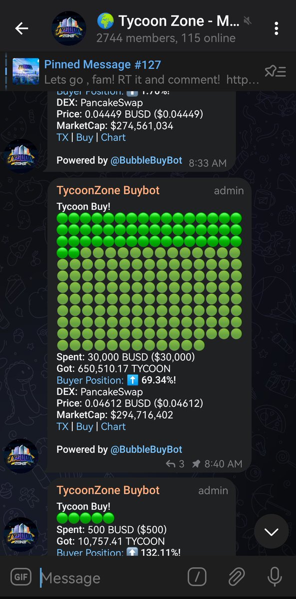 Tycoon_Zone's tweet photo. Biggest Buy Current Standings :

1) 30,000 BUSD
2) 22,010 BUSD
3) 15,029.82 BUSD

Contest ends in less than 2 hours time.

#tycoonzone #metaverse #bullish #bsc #binance #crypto #100x https://t.co/Sfi92DHPu1