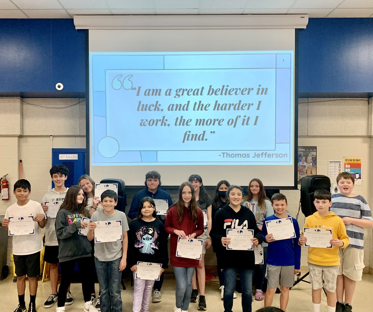 LampasasMS's tweet photo. These students were selected by their teachers for an Academy Award this week! Keep up the fabulous work! #NextLevelLMS https://t.co/7osPew6aT9