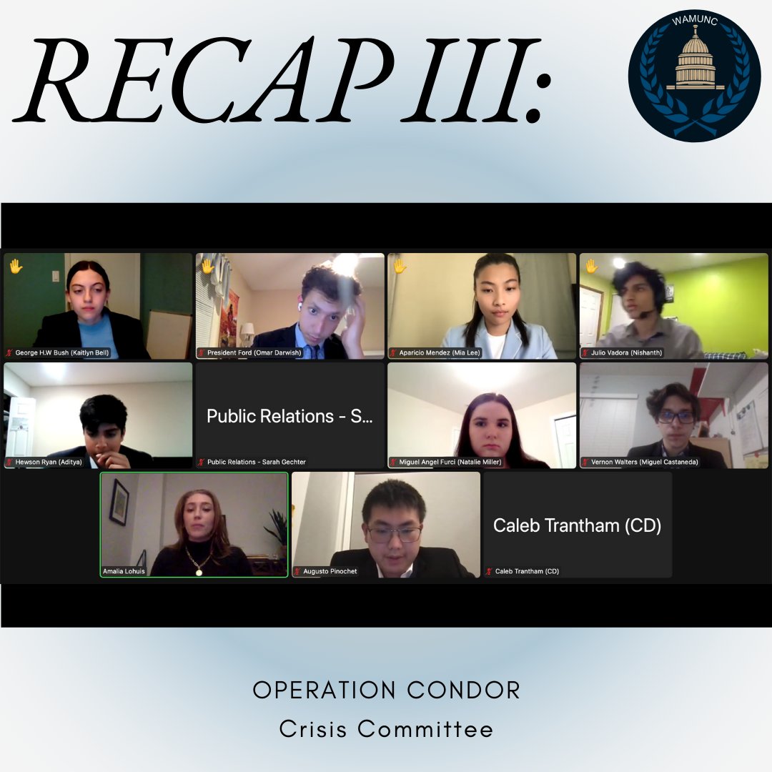 WAMUNC's tweet photo. Committee Session III is done! And so is day 2. Take a glance over some committees from the past session. See you bright and early tomorrow! https://t.co/3Uw5CuohSs