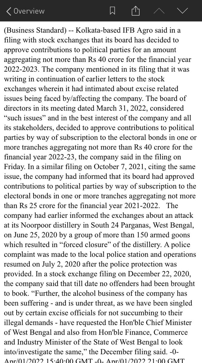 andymukherjee70's tweet photo. A friend shared it, I didn’t believe it. Then we found it on NSE site. I’m still skeptical, given the date: April 1. Did the exchange fall for a joke? Then we saw a Business Standard story. What’s going on? Is this a prank or ease of business with a price tag? Will IFB clarify? https://t.co/cfa129BllN