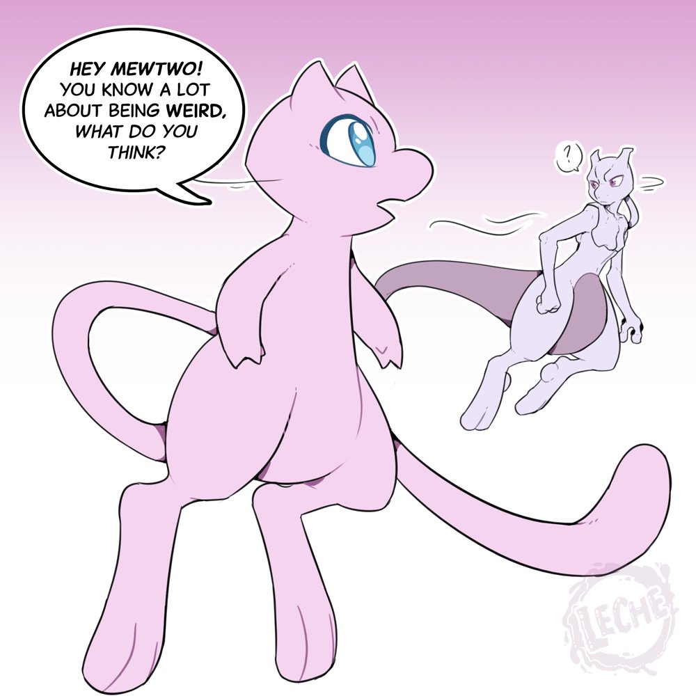 🌱🥛 Leche on X: April Fools! Now look whos talkin'. #pokemon #mew #mewtwo   / X