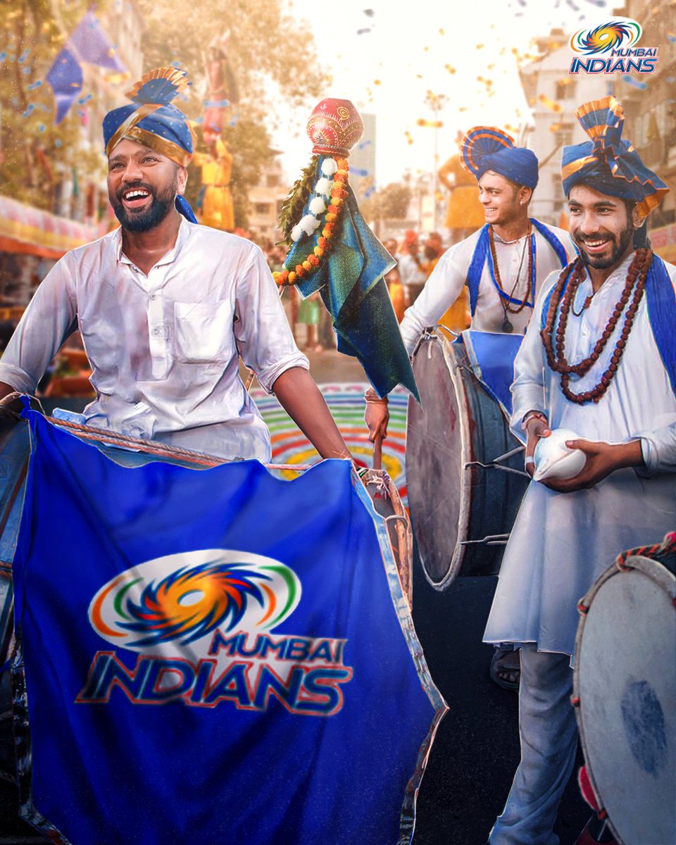 mipaltan's tweet photo. गुढी पाडव्याच्या आणि मराठी नवीन वर्षाच्या आमच्या लाडक्या पलटन ला हार्दिक शुभेच्छा! 😇💙

ढोल ताशा सुरू झालाय... होऊ द्या replies मध्ये आवाज 👇🤩

#GudiPadwa2022 #OneFamily #DilKholKe #MumbaiIndians https://t.co/z9DJetz7SC