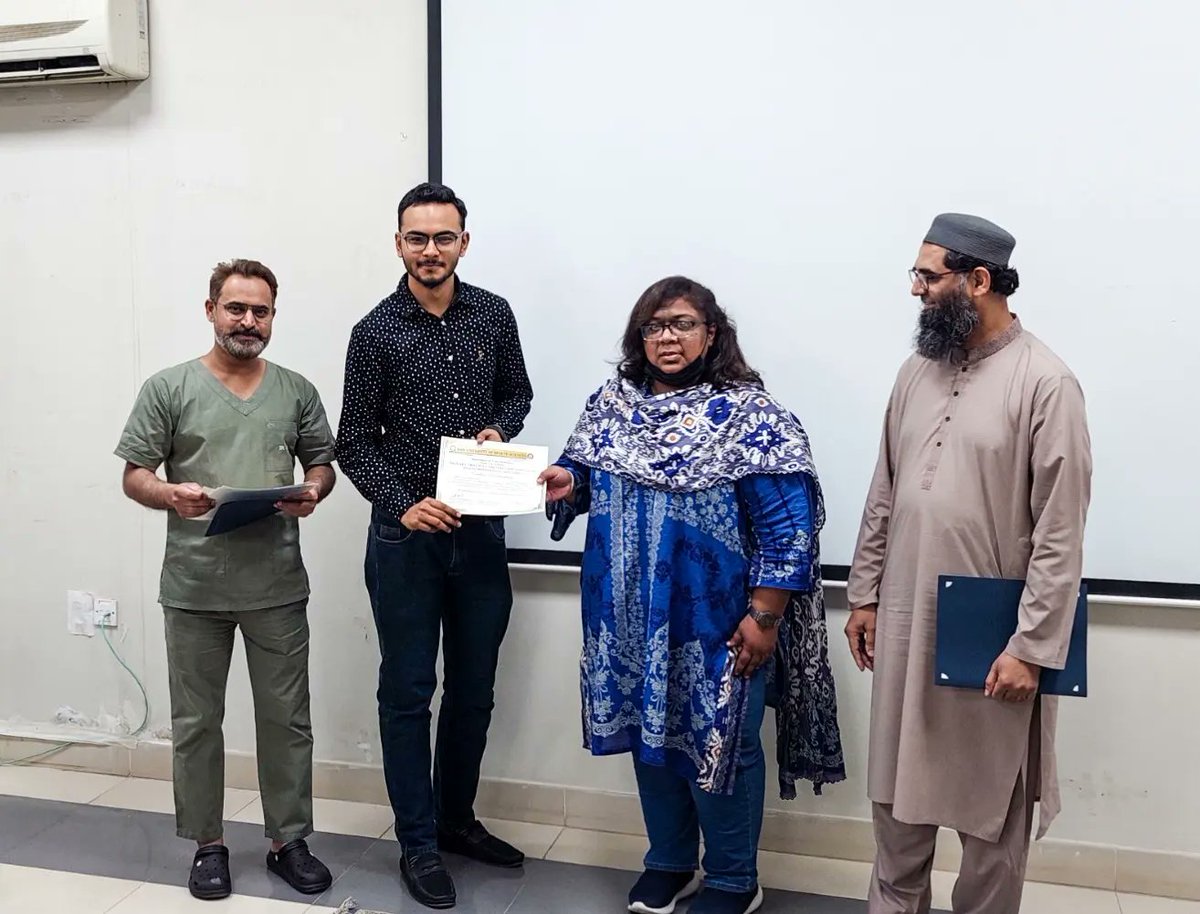 themhm2018's tweet photo. Dr. MuhammadHamza Muhammad, Dr. Abdul Khalique Mahar, Dr. Malik Osama Tanweer, Dr. Akshay Kumar and Dr. Adeel Saleem attended a Primary Trauma Care Session at Dow Hospital, Karachi.
#doctors #muhammadhamzamuhammad #medicallife https://t.co/w0APCrJZ84