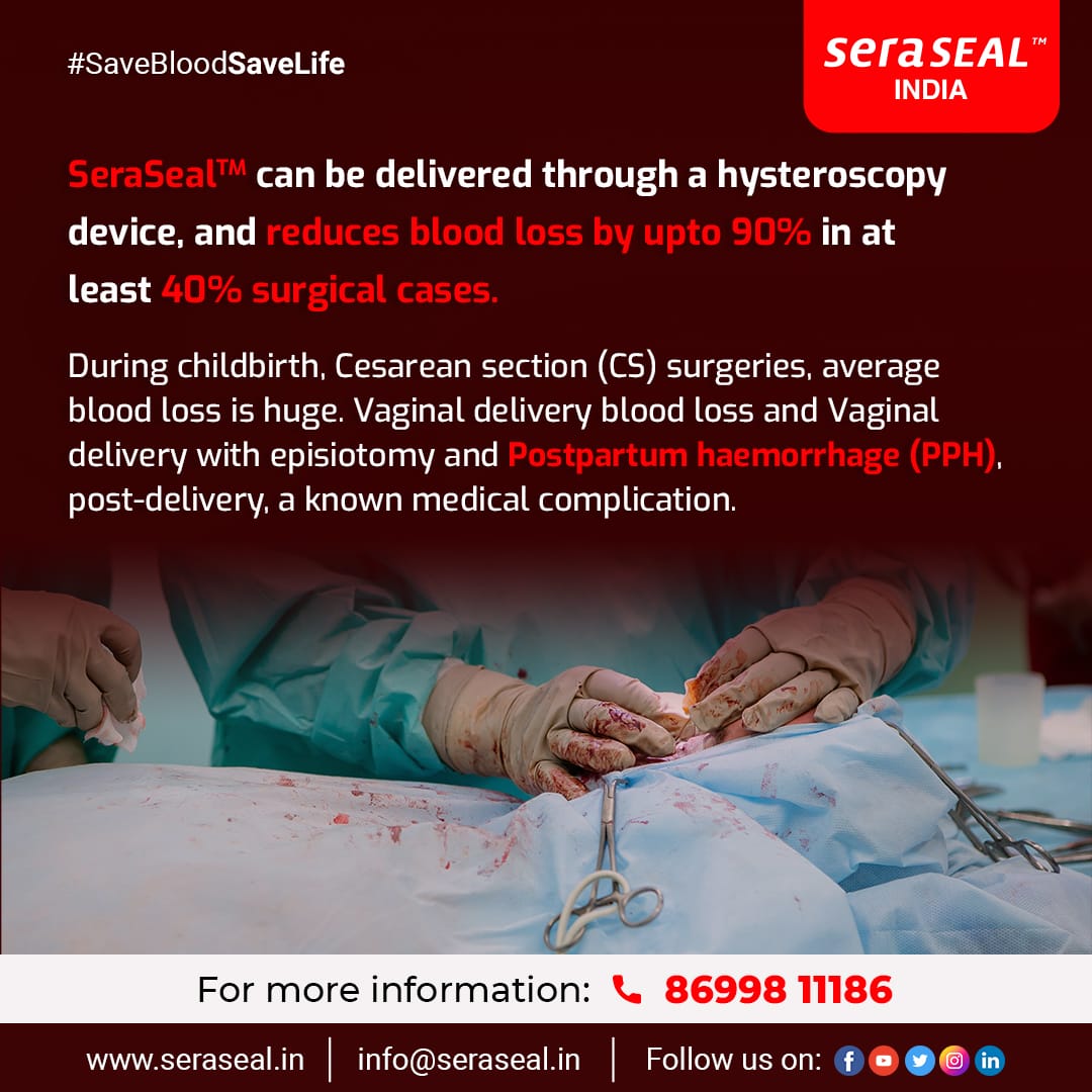Apsr11's tweet photo. SeraSeal can help in PPH ..Avoid complications and save life..#pph #Cancer #breastcancer #child #birth #Rajasthan #Doctor #gyane https://t.co/LN8PQ7CxOF
