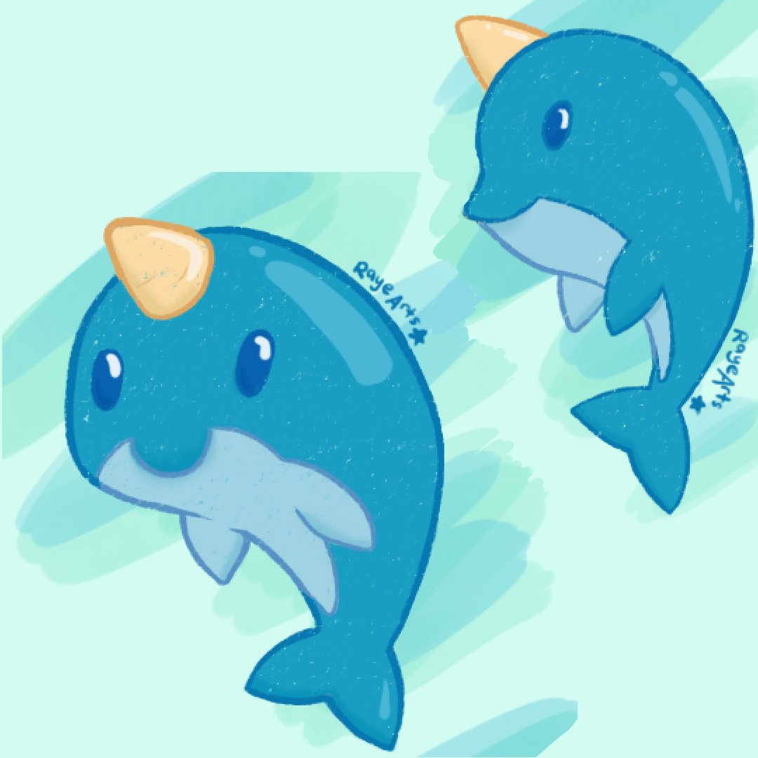 arts_raye's tweet photo. More sea animal practice! I think I'm settling on this style. Hopefully it works out :)

#digitalart #cuteart #kawaiiart #orca #octopus #narwhale https://t.co/StP6JdZ4ds