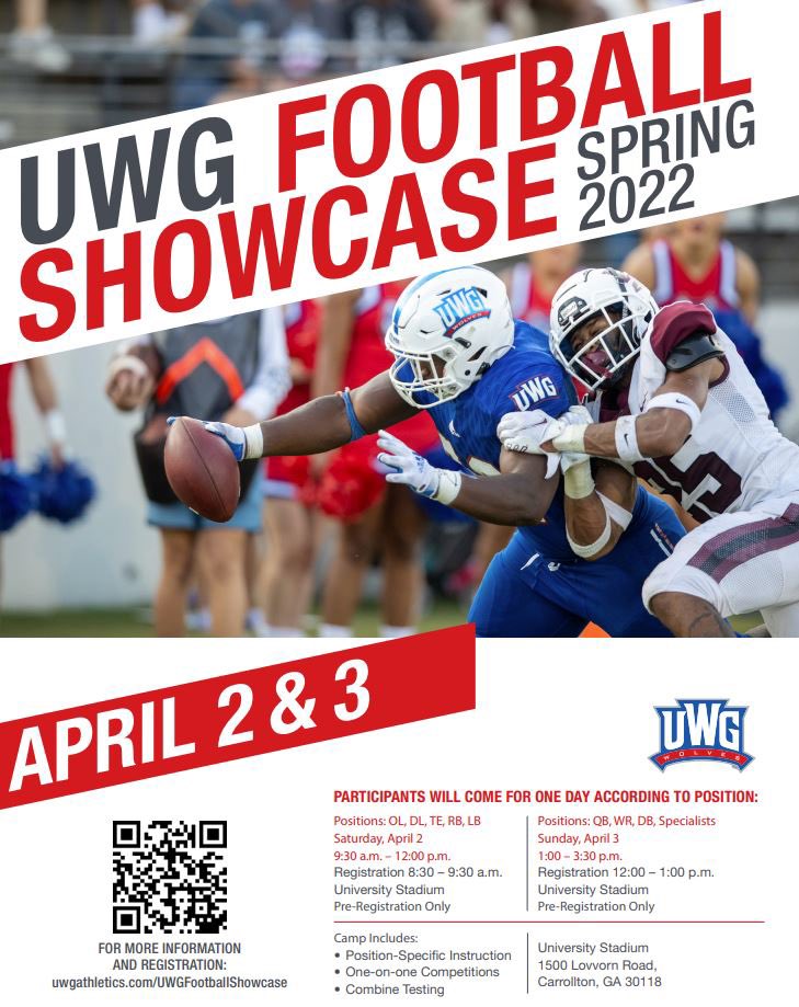 UWG tomorrow, ready to compete!
<a href="/UWGFootball/">West Georgia Football</a> <a href="/CoachDanSutton/">Dan Sutton</a> <a href="/CoachMasters/">Nate Masters</a> <a href="/CoachD_Dean/">David Dean</a> <a href="/Coach_CPerry/">Chad Perry</a> 
#WeRunTogether